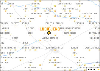map of Lubiejewo