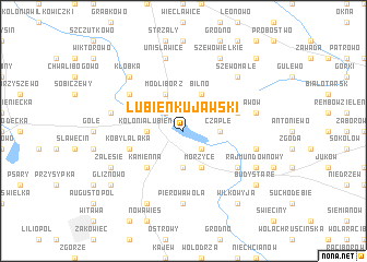 map of Lubień Kujawski