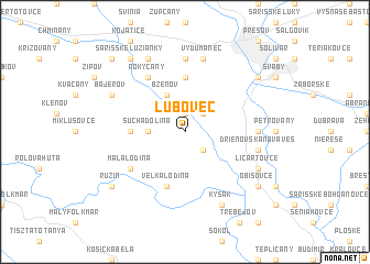 map of ľubovec