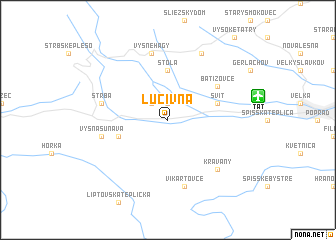 map of Lučivná