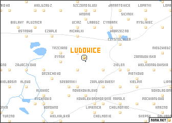 map of Ludowice