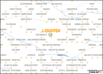 map of Ludwinów