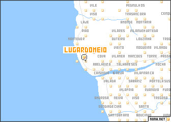 map of Lugar do Meio