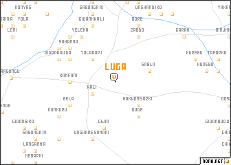 map of Luga