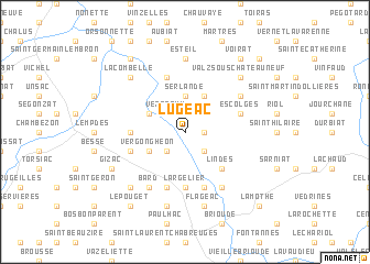 map of Lugeac