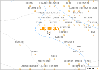 map of Ługi Radły