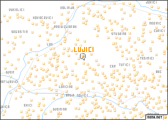 map of Lujići