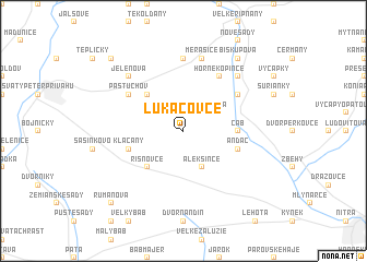 map of Lukáčovce