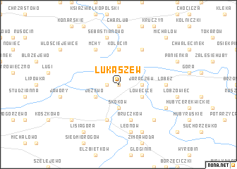 map of Łukaszew