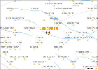 map of Lukavets