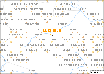 map of Łukawica