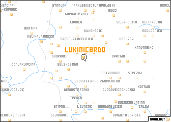 map of Lukinić Brdo