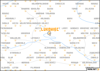 map of Łukowiec