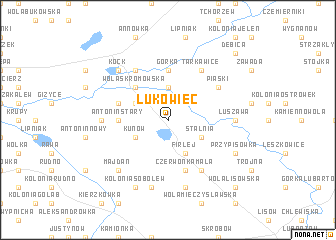 map of Łukowiec