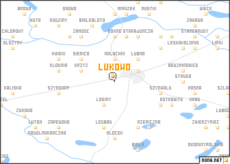 map of Łukowo