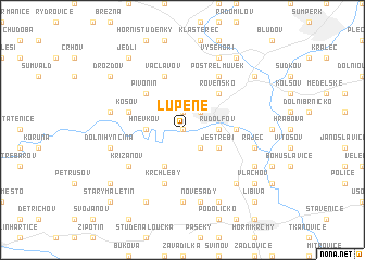 map of Lupěné