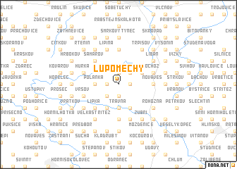 map of Lupoměchy