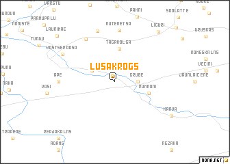 map of Lūšakrogs