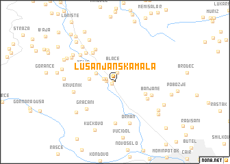 map of Lusanjanska Mala