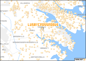 map of Lusby Crossroads