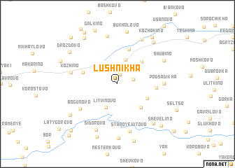 map of Lushnikha