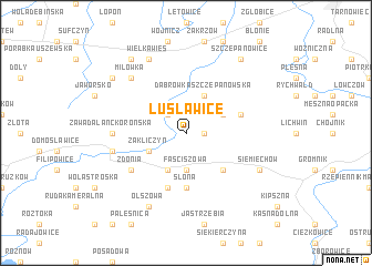 map of Lusławice