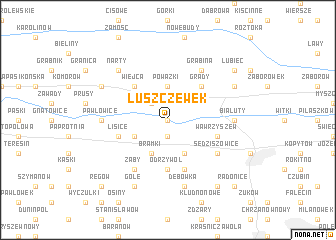 map of Łuszczewek