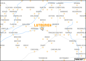map of Lutogniew