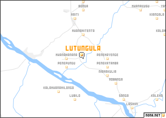 map of Lutungula