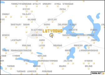 map of Łutynowo