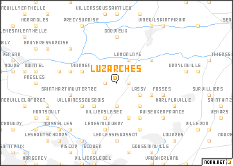 map of Luzarches