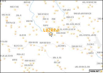 map of Lužarji