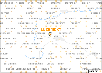 map of Luženičky