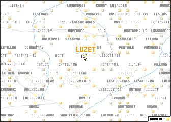 map of Luzet