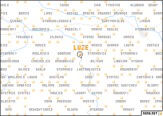 map of Luže