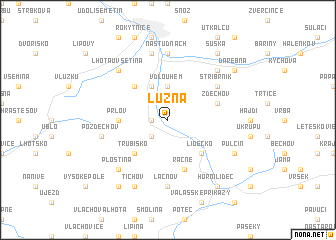 map of Lužná