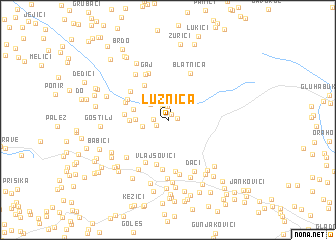 map of Lužnica