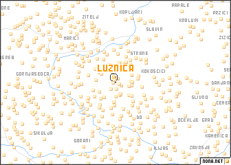 map of Lužnica