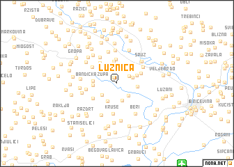 map of Lužnica