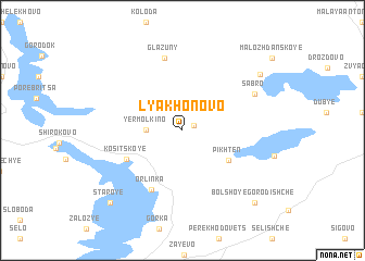 map of Lyakhonovo