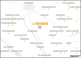 map of Lyakhova