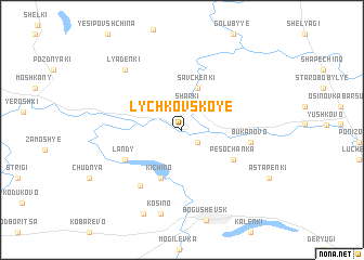 map of Lychkovskoye
