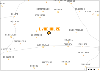 map of Lynchburg