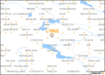 map of Lynge