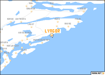 map of Lyngør