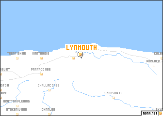 map of Lynmouth
