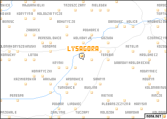 map of Łysa Góra