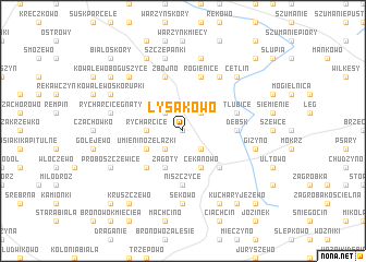 map of Łysakowo