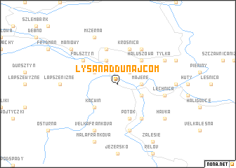 map of Lysá nad Dunajcom