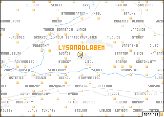 map of Lysá nad Labem
